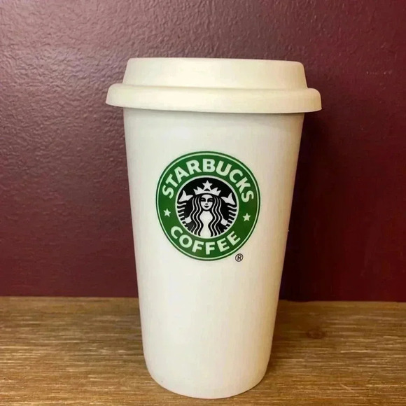 Starbucks Other - Starbucks 2010 Ceramic Tumbler with Silicone Lid EUC